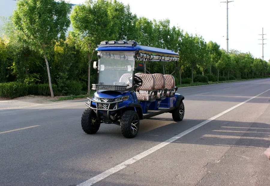 Cadyro 6 seat electric golf cart side view